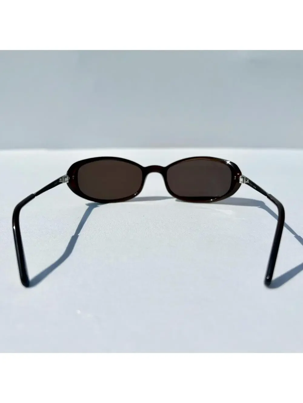 Vintage 90s Cartier Sunglasses Two-tone Brown Rounded Rectangle Frames